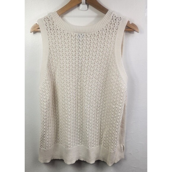 A New Day Sleeveless Knit Sweater Cream Size XXL NWT - Picture 3 of 7
